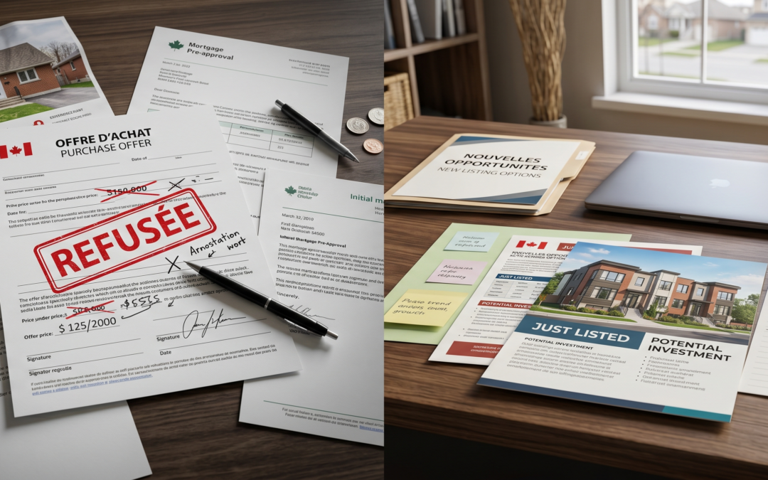 Offre d’achat refusée au Canada : comment rebondir et saisir la prochaine opportunité